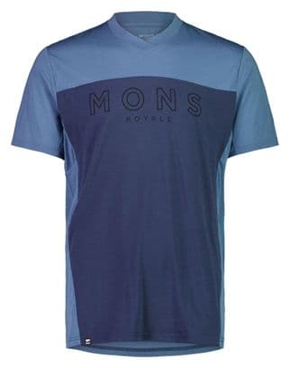 Mons Royale Redwood Merino VT Short Sleeve Jersey Blue