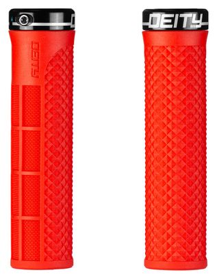 Paire de Grips Deity LockJaw 132 mm Rouge