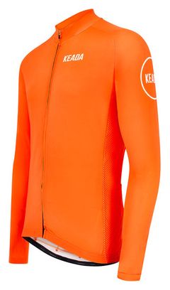 Maillot de cyclisme homme essentiel à manches longues - Orange