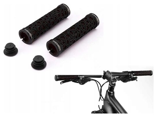 ROCKBROS Paire de poignées de vélo - noir