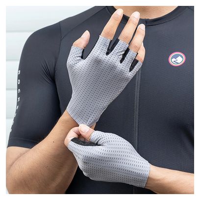 Gants de cyclisme courts respirants Rockbros - Gris
