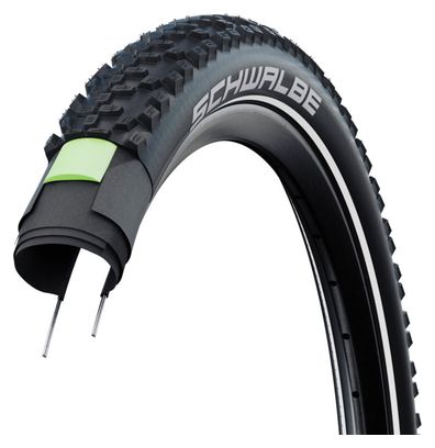 Pneu VTT Schwalbe Smart Sam 27.5'' Tubetype Rigide SnakeSkin Double Defense GreenGuard Addix E-Bike E50