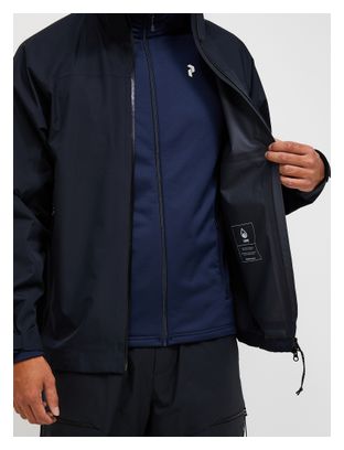 Chaqueta impermeable Peak Performance Treeline HIPE 2.5L negra para hombre