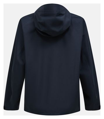 Chaqueta impermeable Peak Performance Treeline HIPE 2.5L negra para hombre