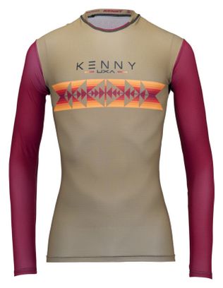 Maillot Kenny Charger Mujer Manga Larga Marrón / Rojo