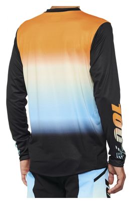 R-Core-X Sunset Blue / Orange 100% Long Sleeve Jersey