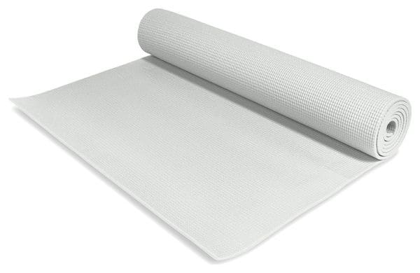 GORILLA SPORTS ® Tapis de yoga PVC - 180x60x0 5cm | tapis de gymnastique avec sangle de voyage pour le yoga  le pilates et le fitness couleur au choix - Couleur : GRIS