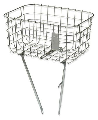 Basil Robin Front Basket Silver