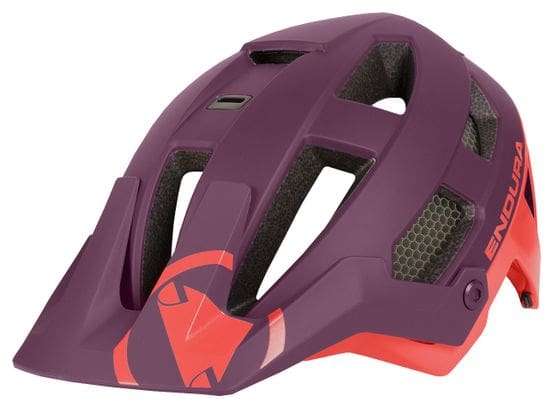 Endura SingleTrack Grenade Purple / Red Helmet