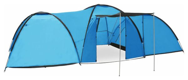 vidaXL Tente igloo de camping 650x240x190 cm 8 personnes Bleu