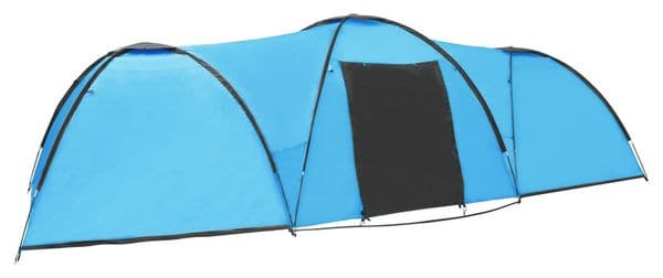 vidaXL Tente igloo de camping 650x240x190 cm 8 personnes Bleu