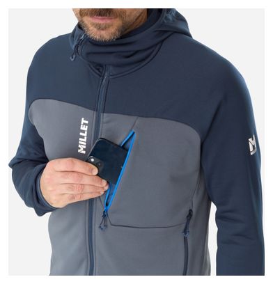 Sudadera polar Millet Seneca Hoodie azul para hombre