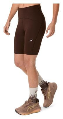 Women's Asics Road High Waist 8in Brown Shorts