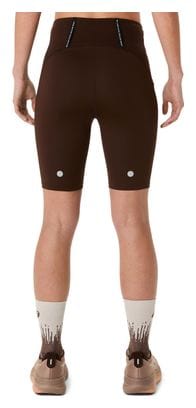 Women's Asics Road High Waist 8in Brown Shorts