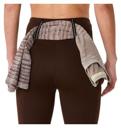 Women's Asics Road High Waist 8in Brown Shorts