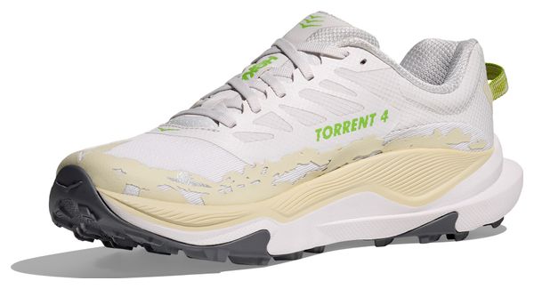 Hoka Torrent 4 Trailrunning-Schuhe Weiß/Grün Herren