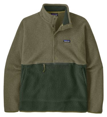 Heren fleece Retro Pile 1/2 Zip Groen