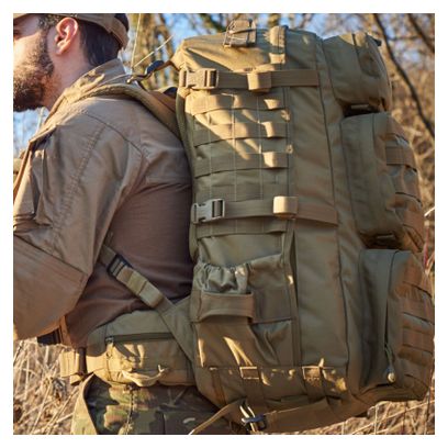 Sac à dos modulaire Ares 50 litres-Beige Coyote-marron