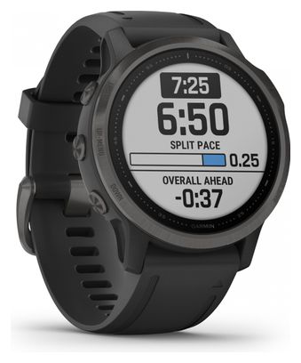 Garmin fenix 6S Sapphire GPS Watch Carbon Grey DLC with Black Band