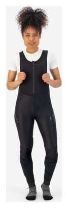 Cuissard Long Velo Avec Bretelless Avec Peau Rogelli Deep Winter - Femme - Noir