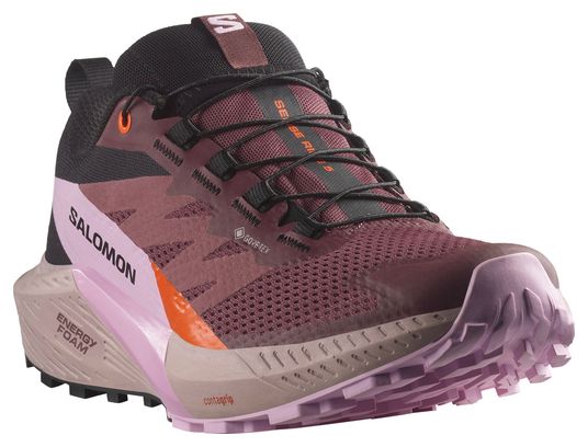 Chaussures Trail Salomon Sense Ride 5 Gore-Tex Rose/Violet Femme