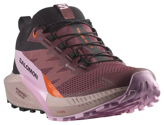 Chaussures de Trail Femme Salomon Sense Ride 5 Gore-Tex Rose/Violet