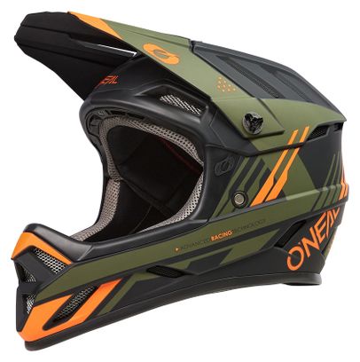 O'neal Backflip Strike Full-Face Mountain Bike Helmet - Black/Orange/Green