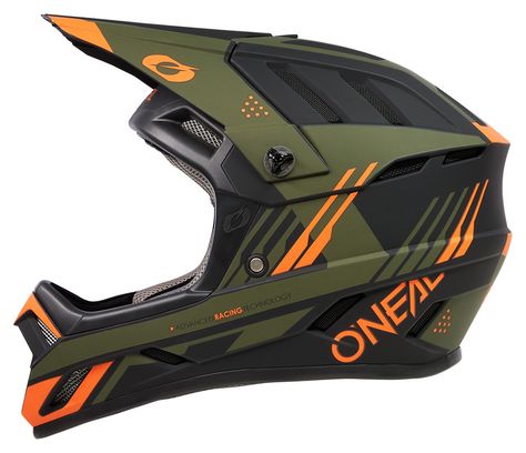 O'neal Backflip Strike Full-Face Mountain Bike Helmet - Black/Orange/Green