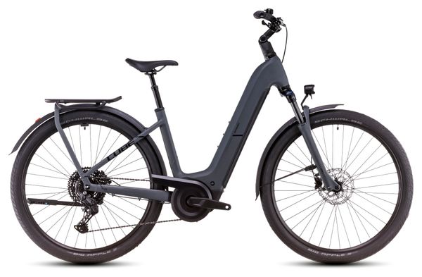 VTC Électrique Cube Kathmandu Hybrid One 800 Easy Entry Shimano Cues 10V 800 Wh 700 mm Gris Shadow 2025