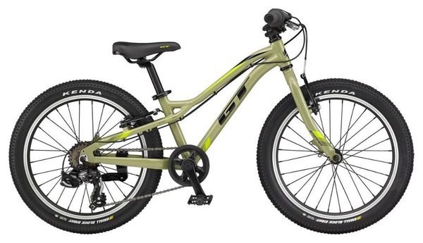 GT Somper Ace 7V 20'' 2022 Verde musgo brillante Bicicleta de montaña semirrígida para niños de 6 a 8 años