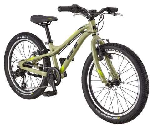 GT Somper Ace 7V 20'' 2022 Verde musgo brillante Bicicleta de montaña semirrígida para niños de 6 a 8 años