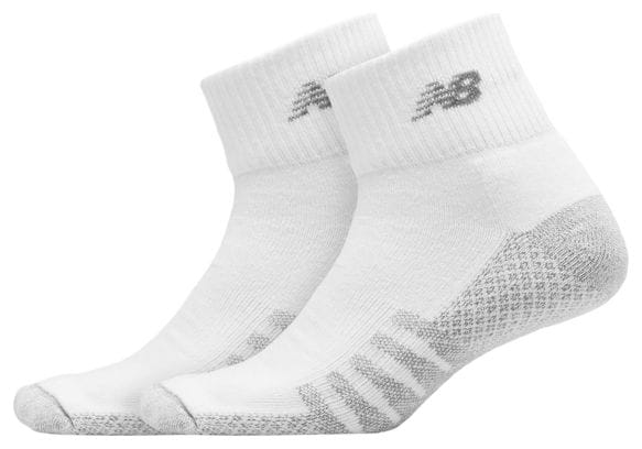 New Balance Coolmax Quarter Socks (2 paar) Wit