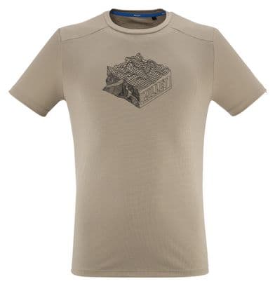 T-Shirt Millet Kamet Map Beige Herren