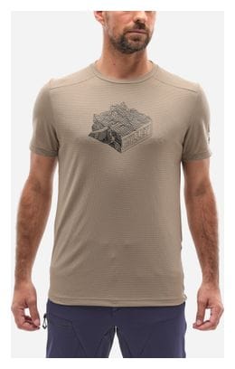 T-Shirt Millet Kamet Map Beige Herren