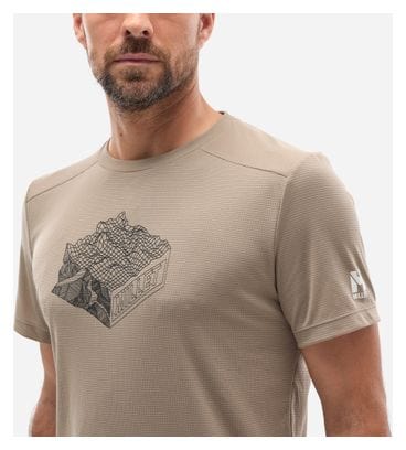 T-Shirt Millet Kamet Map Beige Herren