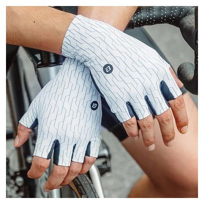 Gants de cyclisme VTT Rockbros - blanc et noir