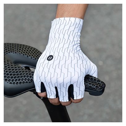 Gants de cyclisme VTT Rockbros - blanc et noir