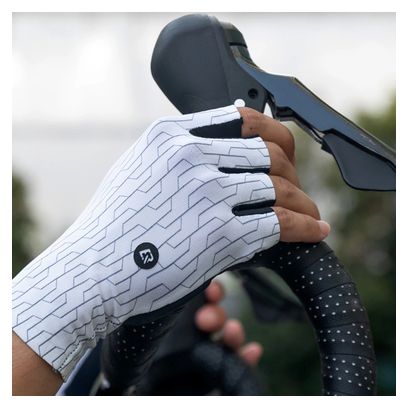 Gants de cyclisme VTT Rockbros - blanc et noir