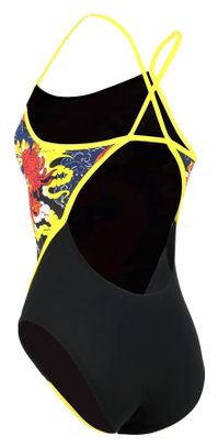 Michael Phelps Koi Racing Back Women's 1-Piece Swimsuit Black