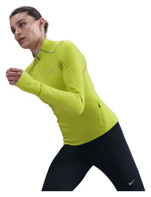 Haut thermique 1/4 zip Nike Swift Jaune Femme