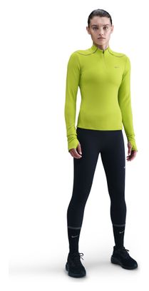 Haut thermique 1/4 zip Nike Swift Jaune Femme