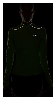 Haut thermique 1/4 zip Nike Swift Jaune Femme