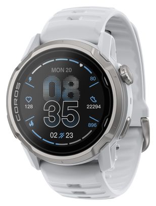Montre GPS Coros Apex 4 46mm avec Bracelet en Silicone Blanc