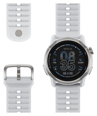 Montre GPS Coros Apex 4 46mm avec Bracelet en Silicone Blanc
