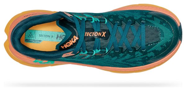 Chaussures Trail Running Hoka Tecton X Bleu Rose Femme