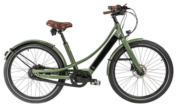 Vélo de Ville Électrique Reine Bike Cadre Bas Connecté Enviolo City CT 504Wh 26'' Vert Khaki 2022