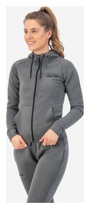 Hoodie Zippe Rogelli Training II - Femme - Carbone