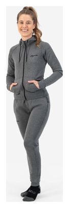 Hoodie Zippe Rogelli Training II - Femme - Carbone
