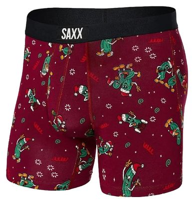 Boxer Saxx Vibe Super Soft Slip Rosso Verde