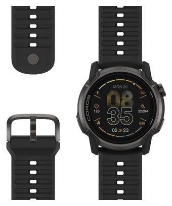 Reloj GPS Coros Apex 4 42 mm con pulsera de silicona negra 